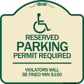 Signmission Connecticut Reserved Parking Permit Required Violators Fined Min $150 Alum, 18" x 18", TG-1818-24658 A-DES-TG-1818-24658